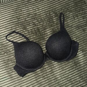 Victoria's Secret Charcoal Gray Ribbed Bra